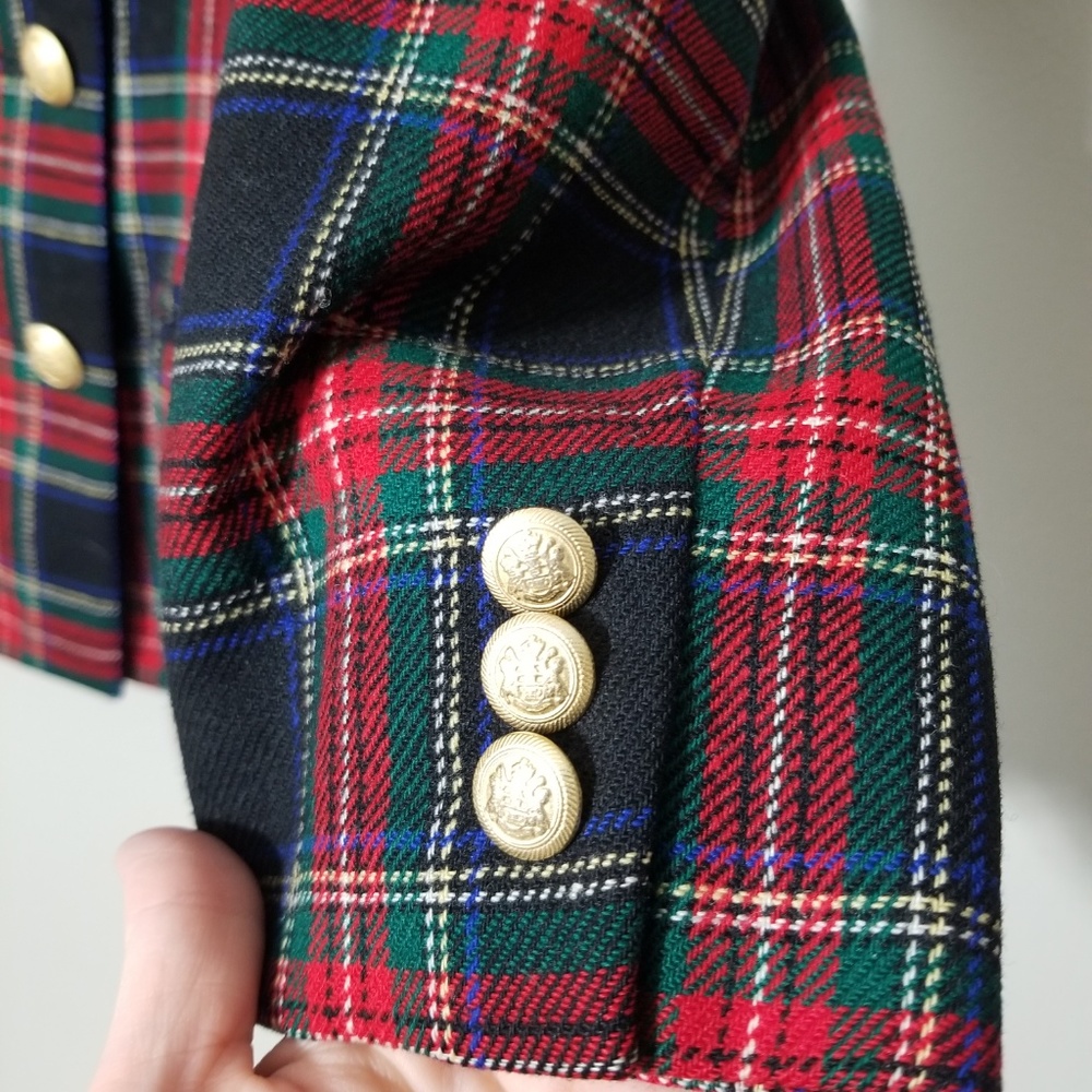 PENDLETON VTG Red Green Blue Tartan Wool Blazer - Picture 5 of 7
